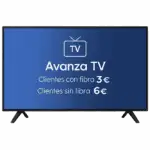 Televisión representado la tarifa de Avanza TV, la TV más barata.